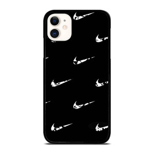 BLACK NIKE LOGO PATTERN iPhone 11 Case BLACK NIKE LOGO PATTERN iPhone 11 Case