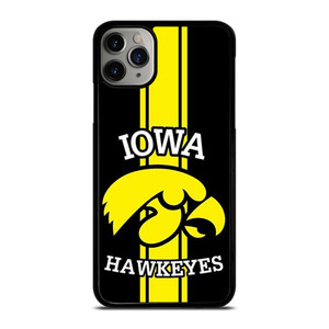 IOWA HAWKEYES STRIPS LOGO FOOTBALL TEAM iPhone 11 Pro Max Case