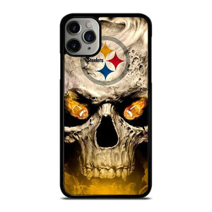 PITTSBURGH STEELERS FOOTBALL SKULL iPhone 11 Pro Max Case