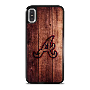 ATLANTA BRAVES LOGO WOOD INITIAL iPhone X / XS Case