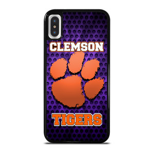 CLEAMSON TIGERS FOOTBALL LOGO PURPLE iPhone X / XS Case