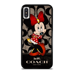 COACH NEW YORK BLACK MINNIE MOUSE iPhone X / XS Case