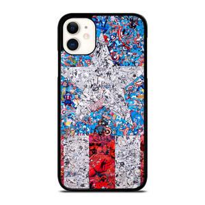 CAPTAIN AMERICA MARVEL COLLAGES iPhone 11 Case CAPTAIN AMERICA MARVEL COLLAGES iPhone 11 Case