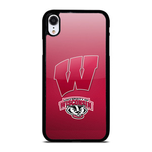 WISCONSIN BADGER LOGO UNIVERSITY FOOTBALL TEAM iPhone XR Case WISCONSIN BADGER LOGO UNIVERSITY FOOTBALL TEAM iPhone XR Case