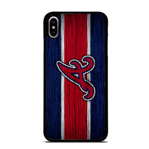 ATLANTA BRAVES MLB LOGO STRIPS iPhone XS Max Case ATLANTA BRAVES MLB LOGO STRIPS iPhone XS Max Case