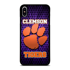 CLEAMSON TIGERS FOOTBALL LOGO PURPLE iPhone XS Max Case
