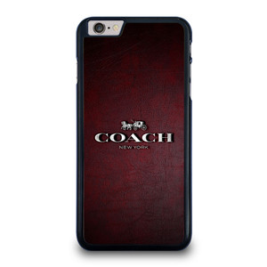 COACH NEW YORK LOGO RED LEATHER iPhone 6 / 6S Plus Case