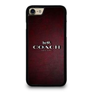 COACH NEW YORK LOGO RED LEATHER iPhone 7 Case