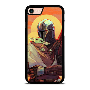 MANDALORIAN AND BABY YODA STAR WARS CARTOON iPhone 8 Case