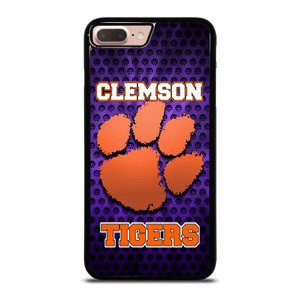CLEAMSON TIGERS FOOTBALL LOGO PURPLE iPhone 8 Plus Case CLEAMSON TIGERS FOOTBALL LOGO PURPLE iPhone 8 Plus Case
