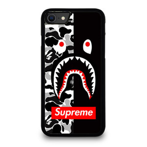BAPE SHARK SUPREME CAMO BLACK iPhone SE 2020 Case