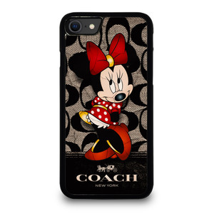 COACH NEW YORK BLACK MINNIE MOUSE iPhone SE 2020 Case