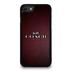 COACH NEW YORK LOGO RED LEATHER iPhone SE 2020 Case