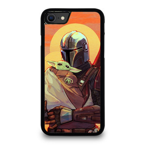 MANDALORIAN AND BABY YODA STAR WARS CARTOON iPhone SE 2020 Case