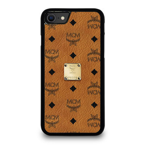 MCM WORLD WIDE BROWN LEATHER EMBLEM iPhone SE 2020 Case MCM WORLD WIDE BROWN LEATHER EMBLEM iPhone SE 2020 Case