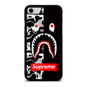 BAPE SHARK SUPREME CAMO BLACK iPhone SE 2022 Case