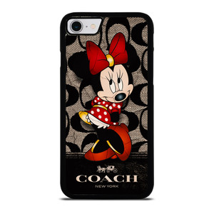 COACH NEW YORK BLACK MINNIE MOUSE iPhone SE 2022 Case