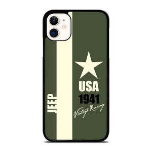 JEEP VINTAGE RACING USA iPhone 11 Case JEEP VINTAGE RACING USA iPhone 11 Case