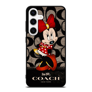 COACH NEW YORK BLACK MINNIE MOUSE Samsung Galaxy S24 Case