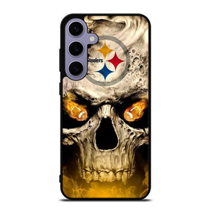 PITTSBURGH STEELERS FOOTBALL SKULL Samsung Galaxy S24 Plus Case