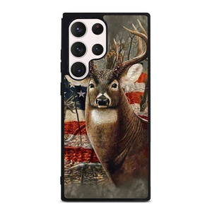 AMERICAN FLAG DEER BUCK CAMO Samsung Galaxy S23 Ultra Case