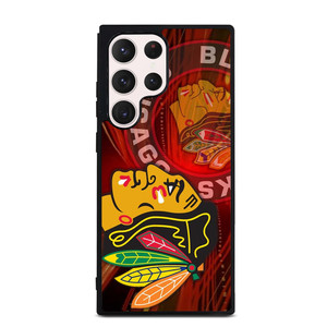 CHICAGO BLACK HAWKS HEAD ICON Samsung Galaxy S23 Ultra Case