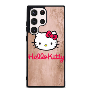 HELLO KITTY FACE WOOD Samsung Galaxy S23 Ultra Case