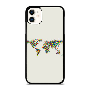 MINIMALISTIC WORLD MAP iPhone 11 Case