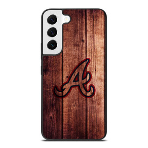 ATLANTA BRAVES LOGO WOOD INITIAL Samsung Galaxy S22 Case ATLANTA BRAVES LOGO WOOD INITIAL Samsung Galaxy S22 Case