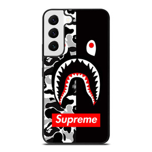 BAPE SHARK SUPREME CAMO BLACK Samsung Galaxy S22 Case