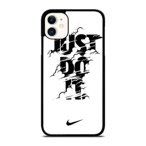 NIKE LOGO JUST DO IT GLITCH BLACK iPhone 11 Case