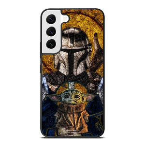 MANDALORIAN AND BABY YODA STAR WARS ART Samsung Galaxy S22 Case MANDALORIAN AND BABY YODA STAR WARS ART Samsung Galaxy S22 Case