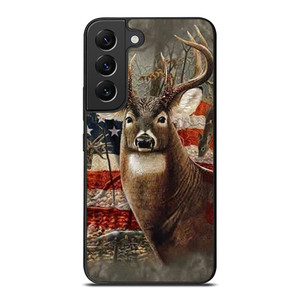 AMERICAN FLAG DEER BUCK CAMO Samsung Galaxy S22 Plus Case