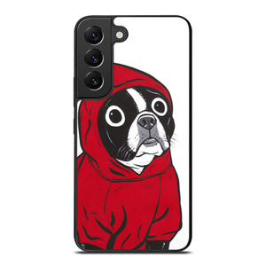BOSTON TERRIER IN A RED HOODIE Samsung Galaxy S22 Plus Case BOSTON TERRIER IN A RED HOODIE Samsung Galaxy S22 Plus Case
