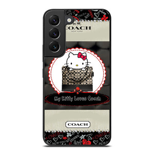 COACH NEW YORK HELLO KITTY BLACK Samsung Galaxy S22 Plus Case COACH NEW YORK HELLO KITTY BLACK Samsung Galaxy S22 Plus Case