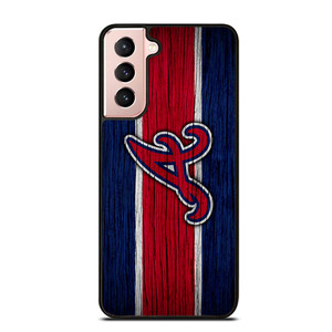 ATLANTA BRAVES MLB LOGO STRIPS Samsung Galaxy S21 Case ATLANTA BRAVES MLB LOGO STRIPS Samsung Galaxy S21 Case