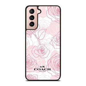 COACH NEW YORK PINK ROSES Samsung Galaxy S21 Case COACH NEW YORK PINK ROSES Samsung Galaxy S21 Case