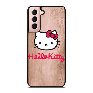 HELLO KITTY FACE WOOD Samsung Galaxy S21 Case