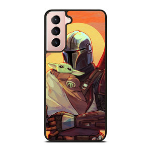 MANDALORIAN AND BABY YODA STAR WARS CARTOON Samsung Galaxy S21 Case MANDALORIAN AND BABY YODA STAR WARS CARTOON Samsung Galaxy S21 Case