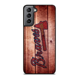ATLANTA BRAVES BASEBALL WOOD Samsung Galaxy S21 Plus Case