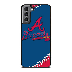 ATLANTA BRAVES ICON BALL BASEBALL Samsung Galaxy S21 Plus Case