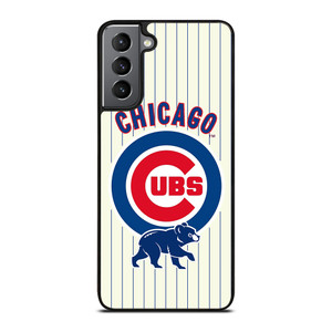 CHICAGO CUBS BASEBALL STRIPES LOGO Samsung Galaxy S21 Plus Case