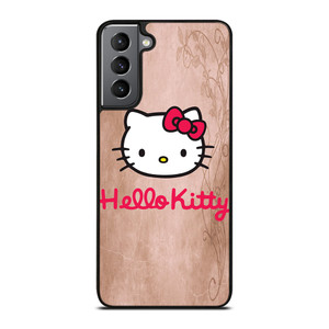 HELLO KITTY FACE WOOD Samsung Galaxy S21 Plus Case