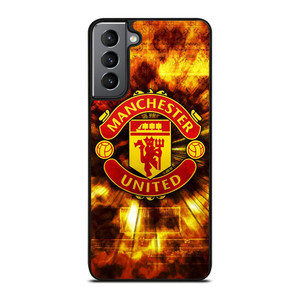MANCHESTER UNITED FOOTBALL CLUB ON FIRE Samsung Galaxy S21 Plus Case