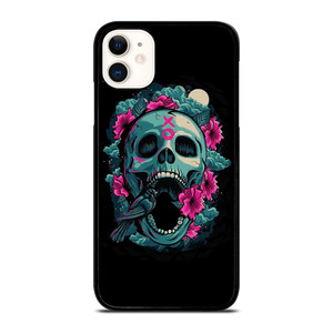 SKULL ROSE VIOLET ARTWORK iPhone 11 Case SKULL ROSE VIOLET ARTWORK iPhone 11 Case