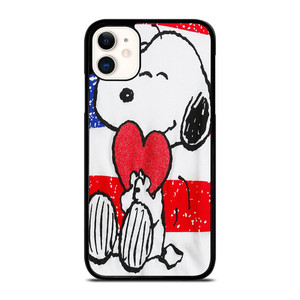 SNOOPY HEARTS AMERICA GIRLS PEANUTS iPhone 11 Case SNOOPY HEARTS AMERICA GIRLS PEANUTS iPhone 11 Case