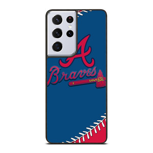 ATLANTA BRAVES ICON BALL BASEBALL Samsung Galaxy S21 Ultra Case