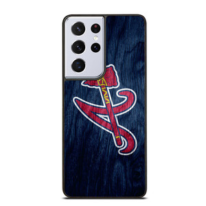 ATLANTA BRAVES MLB WOODEN LOGO Samsung Galaxy S21 Ultra Case
