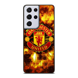 MANCHESTER UNITED FOOTBALL CLUB ON FIRE Samsung Galaxy S21 Ultra Case