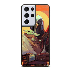 MANDALORIAN AND BABY YODA STAR WARS CARTOON Samsung Galaxy S21 Ultra Case MANDALORIAN AND BABY YODA STAR WARS CARTOON Samsung Galaxy S21 Ultra Case